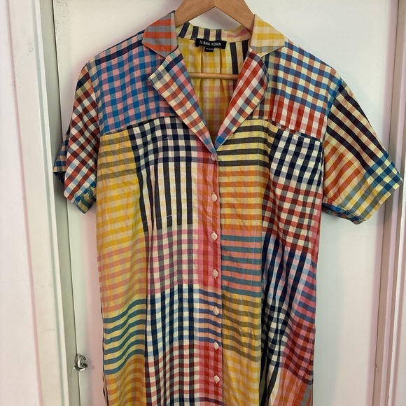 Colorful Checkered Button-Up Dress - Picture 11 of 15